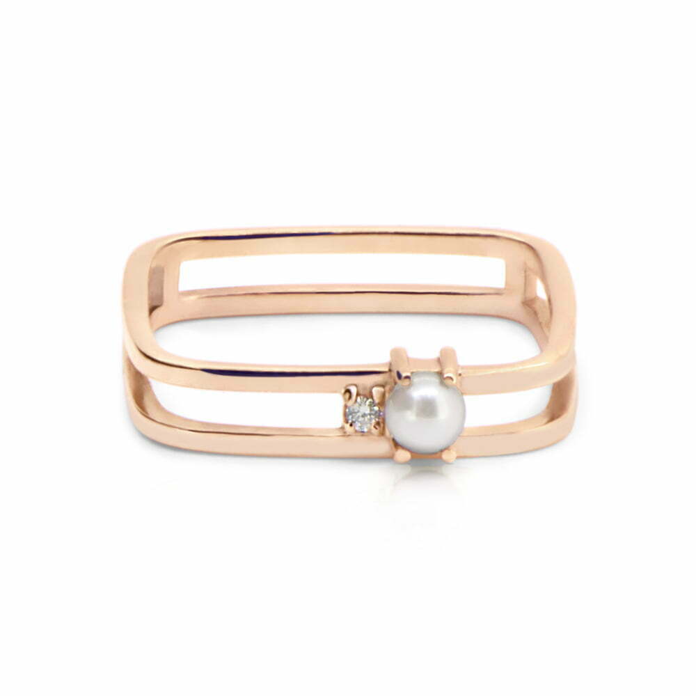 Akoya Pearl Rose Gold Grace Ring image 0