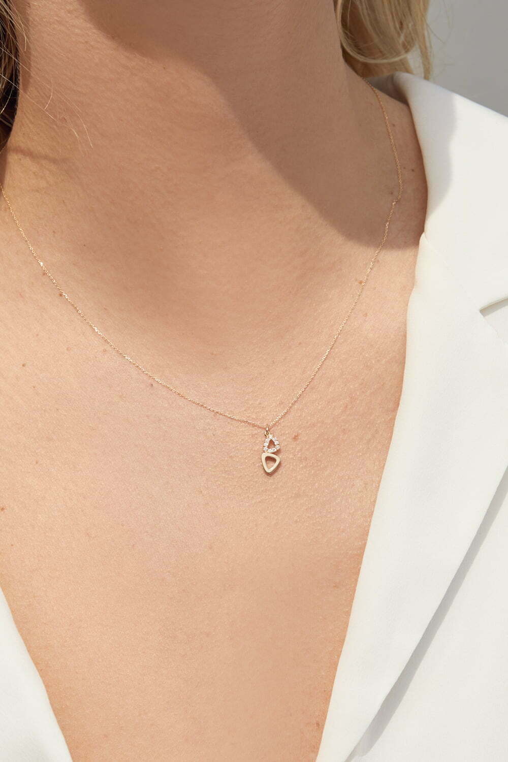 Yellow Gold Diamond Grace necklace image 1