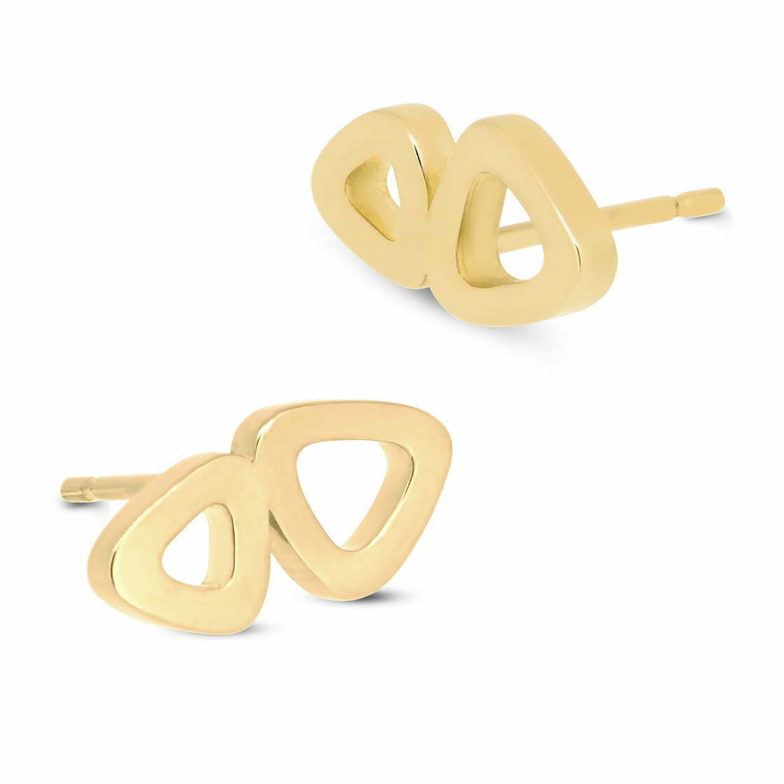 Gold Double Pebble Studs image 0