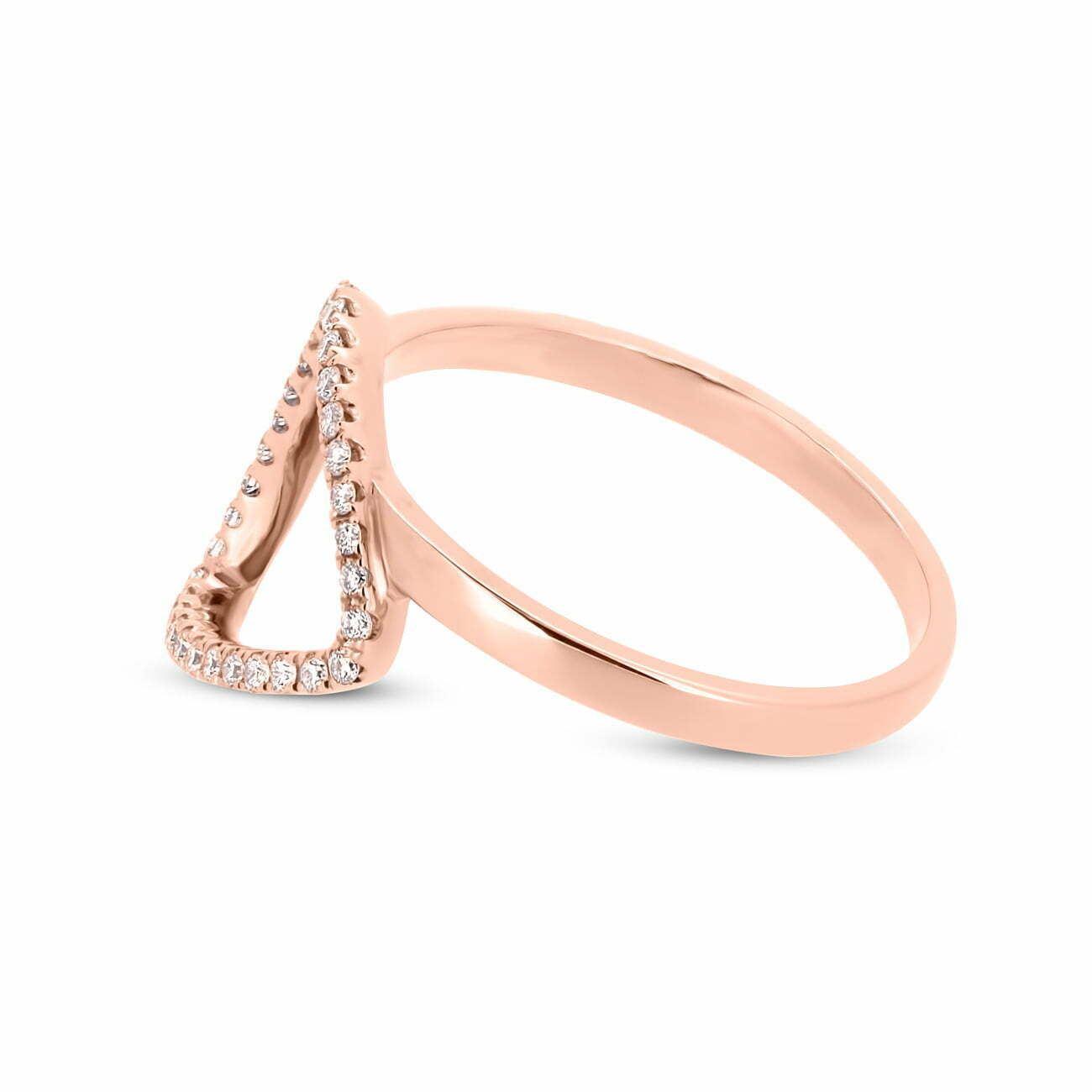 Rose Gold Diamond Pebble Ring image 1