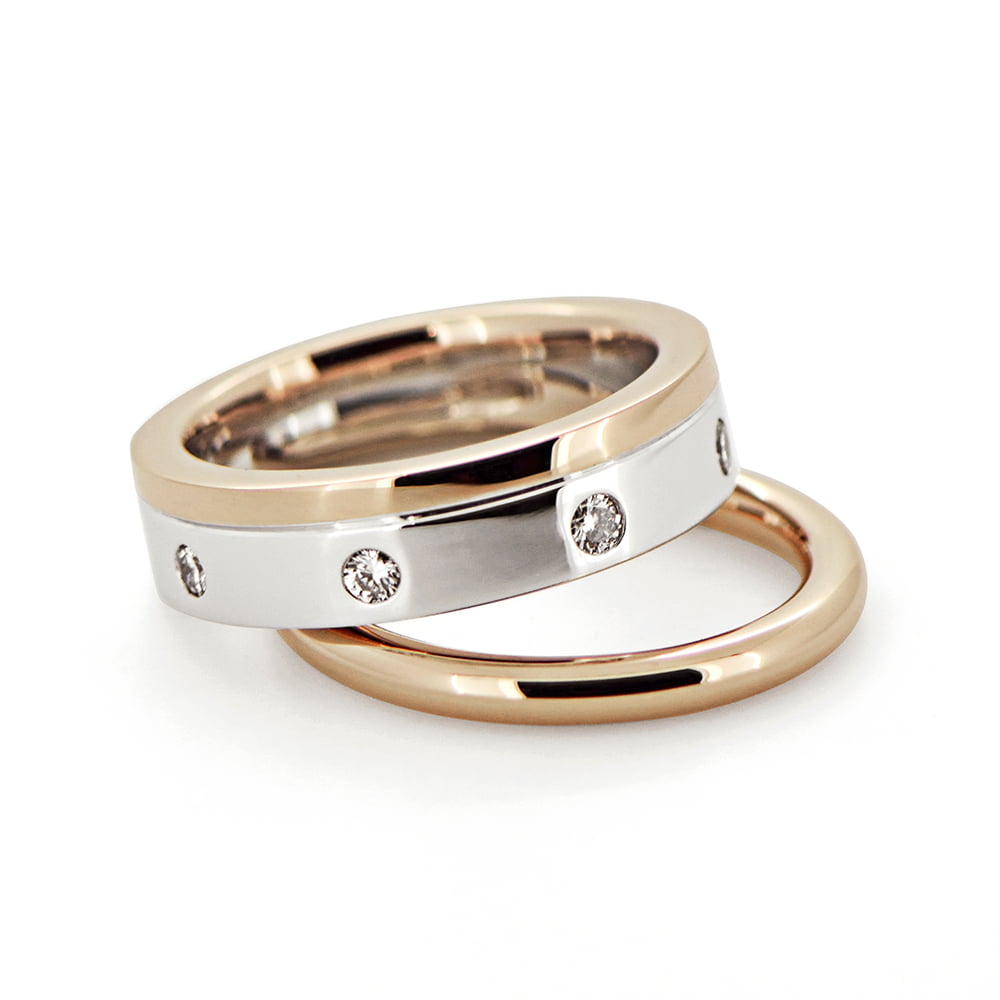 Carl - Mens Engagement and Wedding Band Set image 0