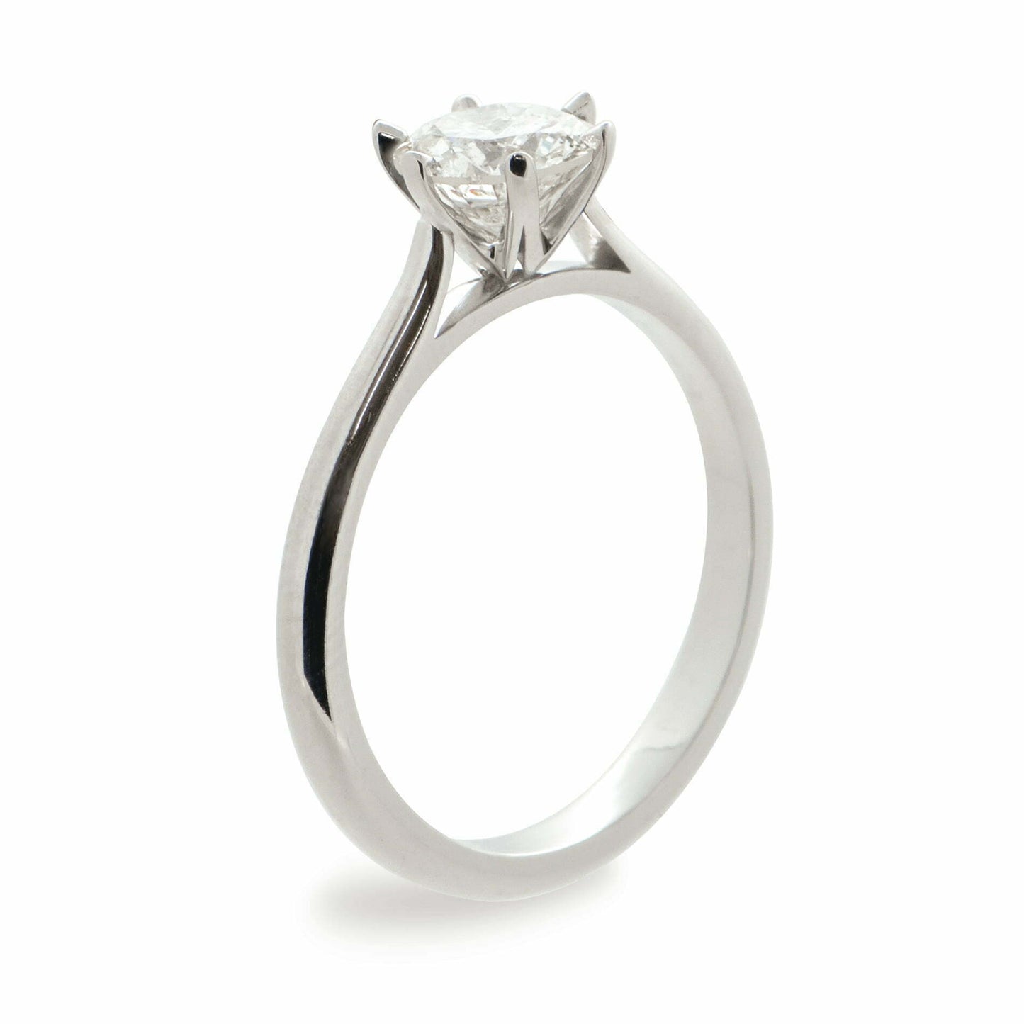 Kylie | Classic Six Claw White Gold Diamond Engagement Ring image 0