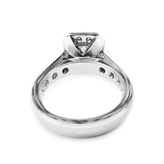 Tammy | Rectangular Radiant Cut Diamond Engagement Ring image 1