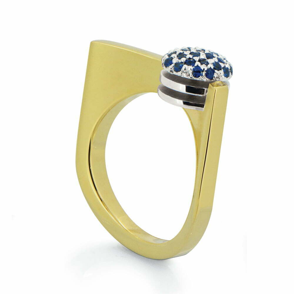 Julia | Australian Sapphire & Gold Contemporary Ring image 1