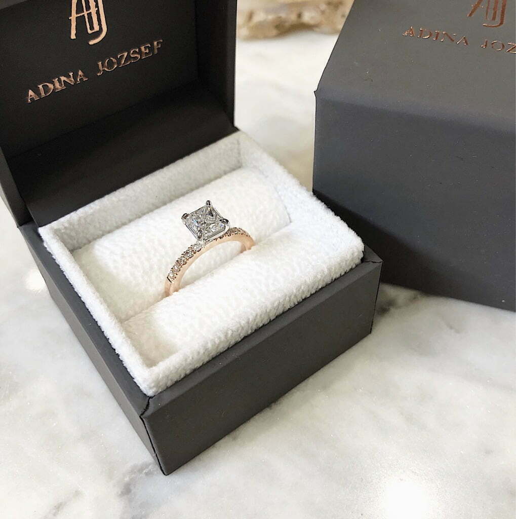 Rita | Princess Cut Two Tone Engagement image 1