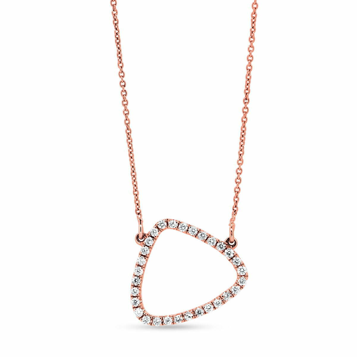 Rose Gold Diamond Pebble Pendant image 0