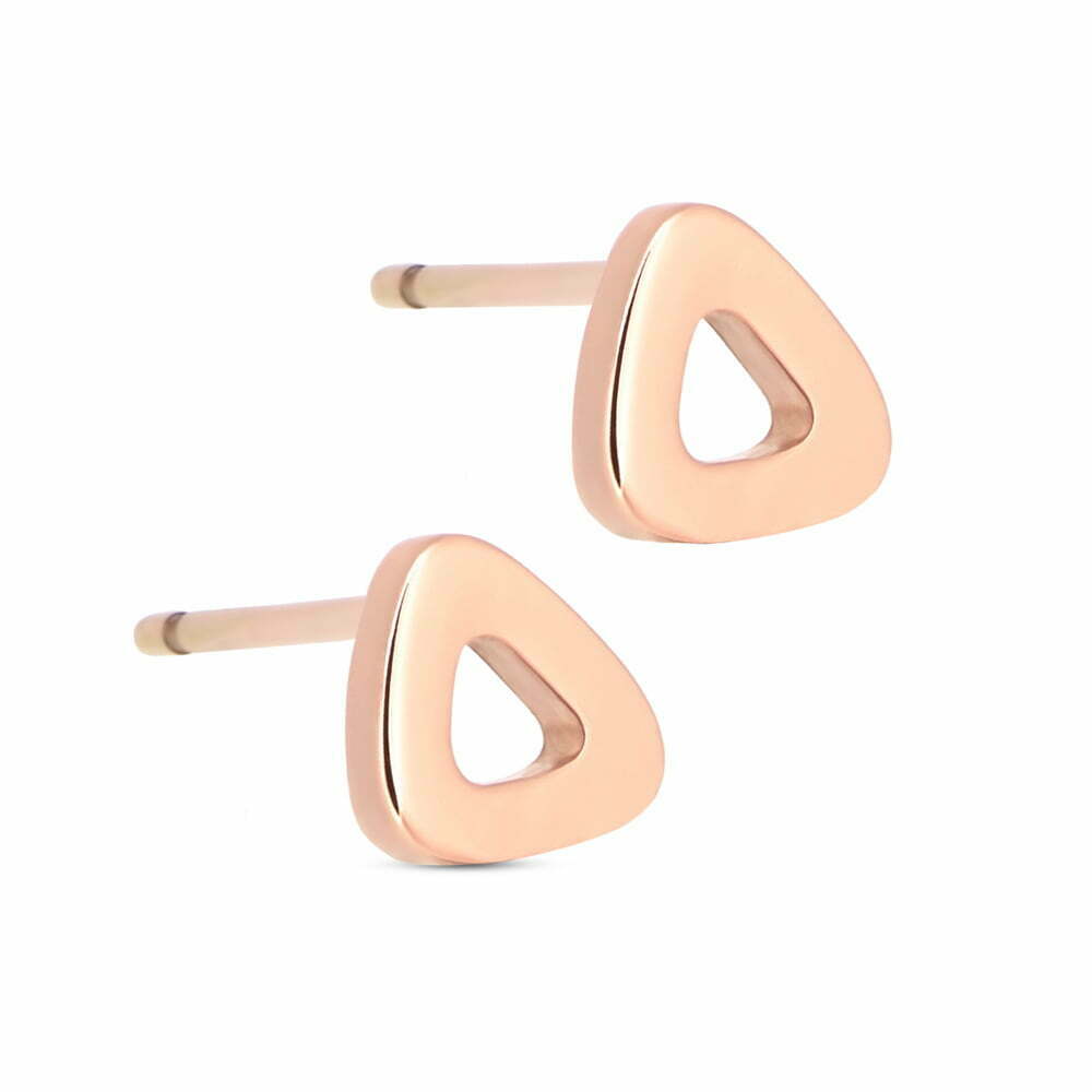 Rose Gold Pebble Stud Earrings image 0