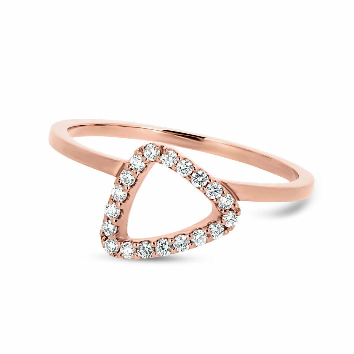 Rose Gold Diamond Mini Pebble Ring image 0