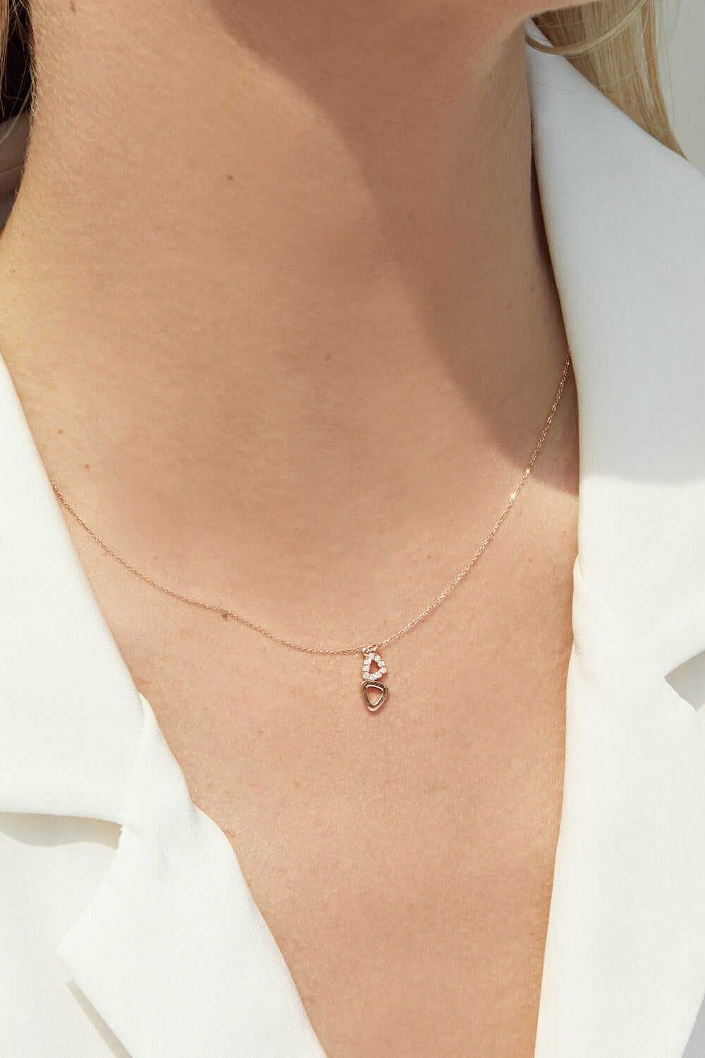 Rose Gold Diamond Grace necklace image 1
