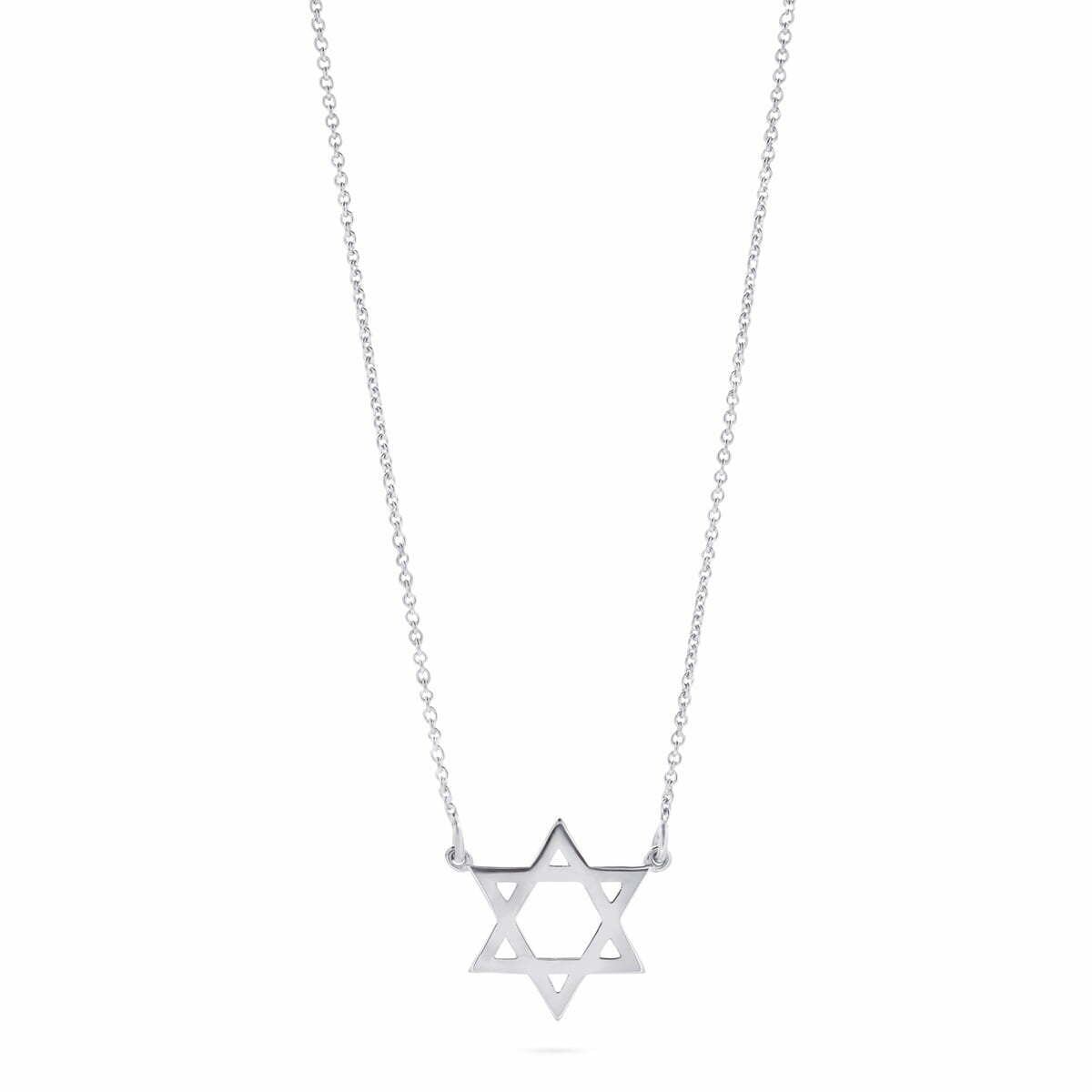 White Gold Star of David image 0