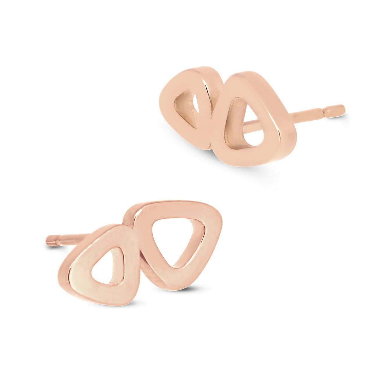 Rose Gold Double Pebble Studs image 0