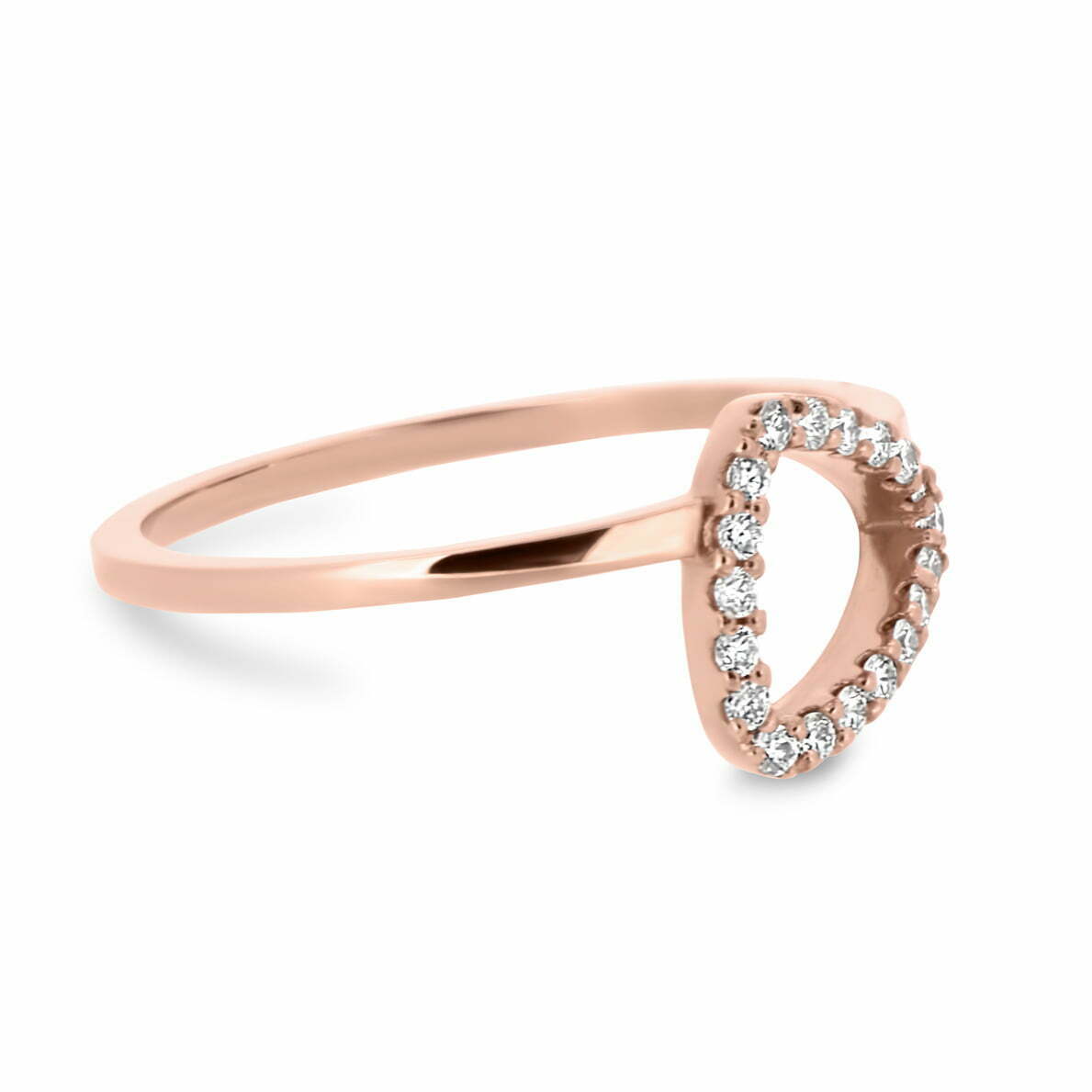 Rose Gold Diamond Mini Pebble Ring image 1