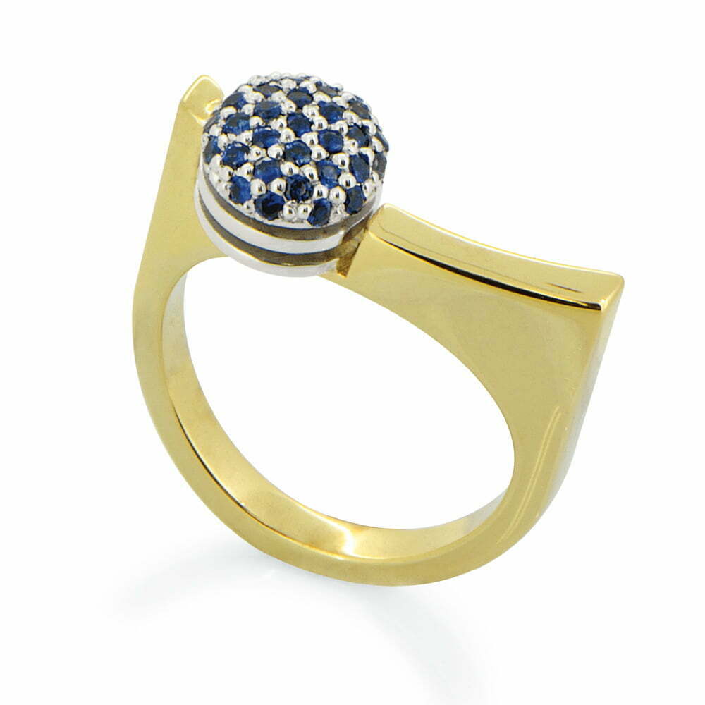 Julia | Australian Sapphire & Gold Contemporary Ring image 0