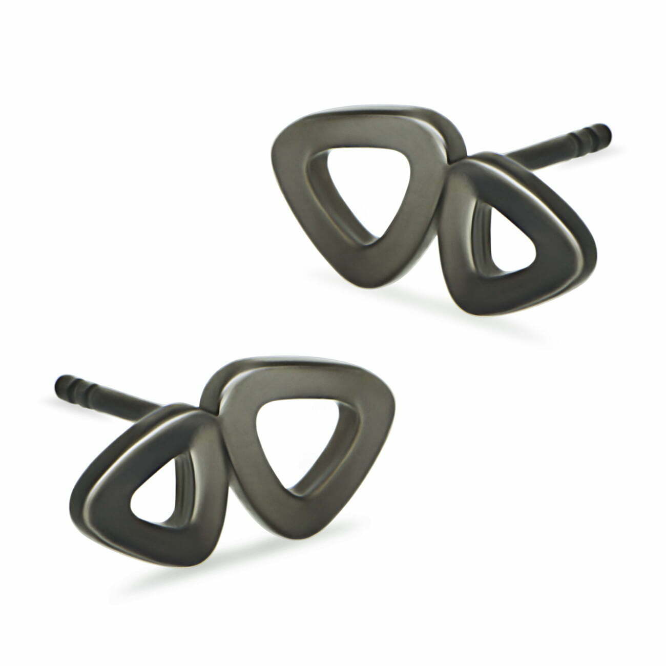 Sterling Silver Double Pebble Studs image 0