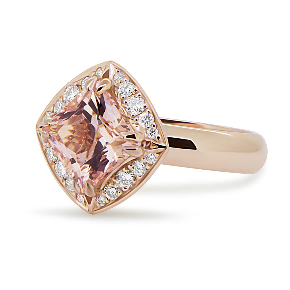 Claire | Morganite & Diamond Rose Gold Engagement Ring image 1